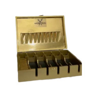 AHŞAP GOLD RENK MAKİNA VE MAKAS ÇANTASI